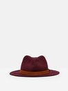 Burgundy Red Wool Fedora Hat