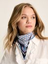 Kensington Blue & Pink Cotton Square Scarf