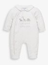White Welcome Little One Cotton Baby Sleepsuit