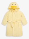 Yellow Kids' Duck Cotton Towelling Robe
