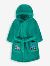 Green Boys' Tractor Dressing Gown