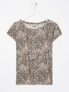 Ivy Natural Dappled Spot Linen T-Shirt