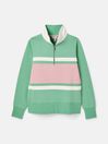 Tadley Tadley Green & Pink Quarter Zip Sweatshirt