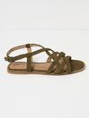 Estelle Green Suede Strap Sandals