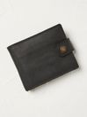 Black Multi Compartment Leather Wallet