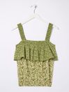 Santos Green Damask Floral Cami