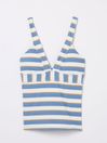 Enya Blue Stripe Tankini Top