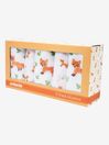 5-Pack Gift Boxed Baby Fox Muslins in White