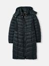 Pembury Navy Blue Showerproof Long Padded Coat With Hood