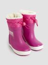 Fuchsia Cosy Lined Drawstring Top Wellies