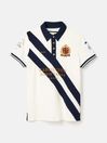 Official Badminton Cream & Navy Polo Shirt