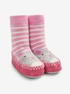 Pink Mouse Moccasin Slipper Socks