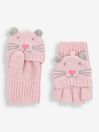 Pink Girls' Cat Gloves