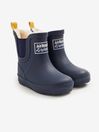 Navy Cosy Lined Ankle Wellies