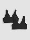 Black 2-Pack Maternity & Nursing Sleep Bras