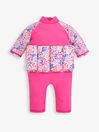 Pink Floral UPF 50 Sun Protection Float Suit