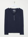 Lila Navy Henley Pyjama Top