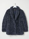 Maggie Blue Short Teddy Coat