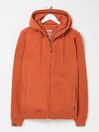 Brooke Orange Zip Through Hoodie