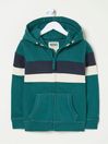 Colourblock Zip Thru Green Colourblock Zip Through Hoodie