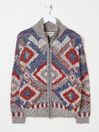 Multi Erin Knitted Zip Through Cardigan