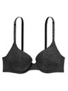 Black Shine Push Up Bra