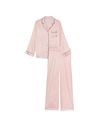 Pretty Blossom Iconic Stripe Pink Satin Long Pyjamas