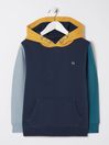 Blue Colourblock Popover Hoodie