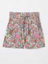 Green Expressive Floral Flippy Shorts