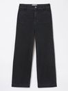 Keswick Black Wide Leg Cropped Jeans