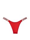 Lipstick Red Thong Shine Strap Knickers