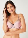 Angel Pink And Black Unlined Balcony Lace Unlined Balcony Bra, Unlined Balcony