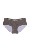Black Marl Hipster No-Show Knickers