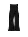 Black Ruched Wide Leg Flare Legging