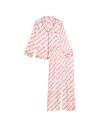 Purest Pink Logo Satin Long Pyjamas