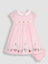 Pink Bee & Daisy Embroidered Smocked Dress