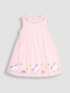 Pink Unicorn Appliqué Gingham Summer Dress