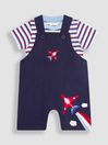 2-Piece Red Arrows Dungarees & T-Shirt Set in Navy