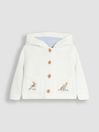 Cream Peter Rabbit Embroidered Hooded Cardigan