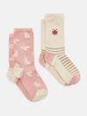 Women's Everyday Neutral/Blush 2 Pack Socks (size 4-8)