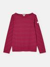 New Harbour Pink/Plum Boat Neck Breton Top