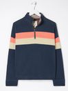 Blue Relaxed Airlie Colour Block Sweatshirt