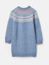 Girls' Charlotte Blue & Pink Fair Isle Jumper Dress