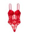 Lipstick Red Add 2 Cups Lace Bodysuit