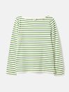 Harbour Harbour Green Striped Long Sleeve Breton Top