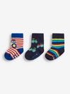 Boys' 3-Pack Navy Tractor Cotton Rich Socks