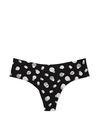 Optic White Holiday Light Script No-Show No Show Thong Knickers