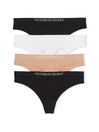 Black/Nude/White Multipack Knickers, Thong