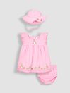 Peter Rabbit Embroidered Summer Dress And Hat Set 2-Piece