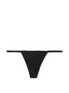 Pure Black Stretch Cotton Cotton Knickers, G String